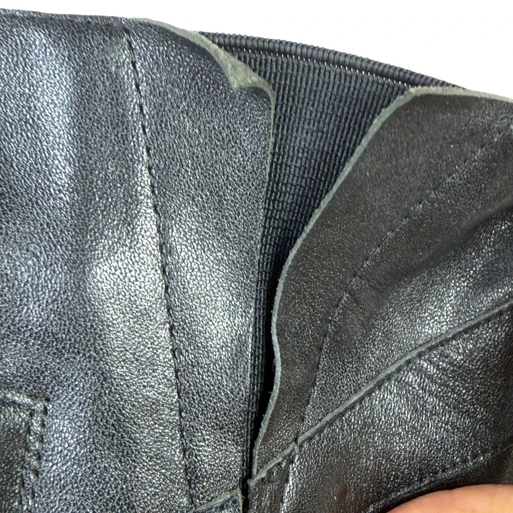 Velvet Angels OTK Leather Platform Boots High Heel Black‎ Women's EU 37 US 7